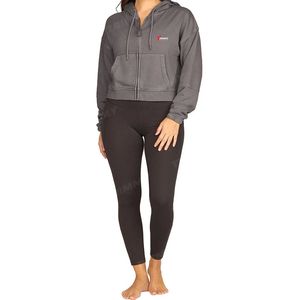 Sweat à capuche zippé personnalisé de haute qualité pour femmes couleur unie éponge française 100% coton fabriqué au Pakistan pour une utilisation hivernale avant - Product Image 1