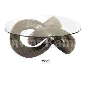 Alta calidad bronce acero inoxidable y vidrio templado transparente forma Rectangular 2 niveles Mesa sofá mesa auxiliar Ideal para sala de estar - Product Image 3