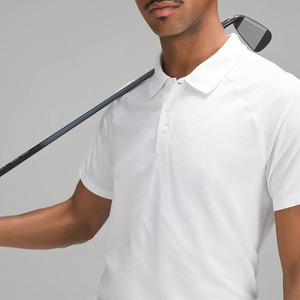 Polo de Golf Blanco de Secado Rápido para Hombre, con Cuello Alto y Bordado Personalizado - Product Image 6