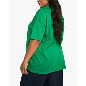 T-shirts décontractés pour femmes Meilleure qualité Polyester/coton Couleur unie Logo personnalisé Service OEM Tissu respirant Tarifs de gros - Product Image 2