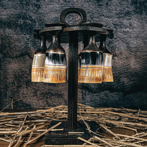 Verres à boire en corne de buffle naturelle de haute qualité tasses en céramique avec support pour bière par Falak World Export - Product Image 3