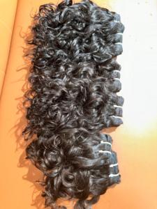 INDIAN 100% RAW NATURAL RIZADO SIN PROCESAR EXTENSIONES DE CABELLO HUMANO DE FÁBRICA PRECIOS AL POR MAYOR DIRECTO DESDE INDIA - Product Image 2