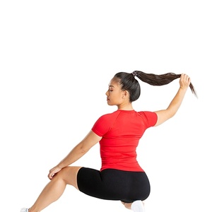 Venta de Fábrica, Ropa Deportiva Más Vendida, Camiseta Lisa Personalizada a la Moda para Mujer, Diseño Elástico y Cómodo, Camisetas Deportivas para Mujer - Product Image 5