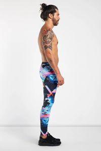 Leggings de sport pour homme en polyester/spandex à séchage rapide, personnalisables par sublimation - Product Image 4
