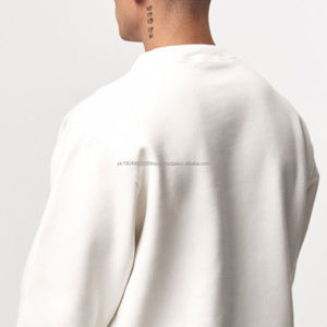 100% coton thermique sur mesure hommes pull sweats qualité supérieure hommes couleur unie sweats surdimensionnés sweats à capuche - Product Image 6