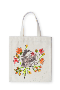 Bolso de mano de punto estampado personalizado de algodón ecológico, bolso de compras reutilizable de lona con logotipo personalizable para regalo y promoción de BD - Product Image 2