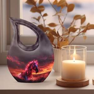 Urna de Metal de caballo para cenizas Urnas de cremación de mujeres para cenizas humanas Mini urnas Hombre adulto Hombre pequeño para cenizas humanas Tamaño personalizado - Product Image 3