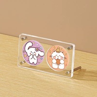 Support de Présentation Personnalisé en Acrylique Transparent pour Cartes Anime, Porte-Badges, Boîte de Rangement Transparente à Rainures pour Bureau, Fabriqué en CN/GUA