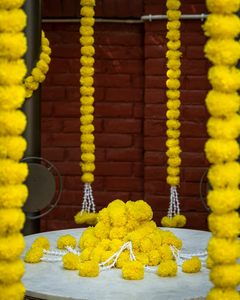 Artificial Flower Wall Door Hanging Home Office Temple Wedding Function Party Festival Decoration Marigold <strong>Garlands</strong> Set <strong>Paper</strong>