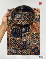 Kurta pour homme en fausse fourrure épaisse, imprimé numérique moderne, spécial Navratri, longueur standard, sur mesure pour les fêtes