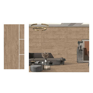 Carrelage de bois en porcelaine mat rustique en céramique brune antidérapante moderne pour le salon - Product Image 5