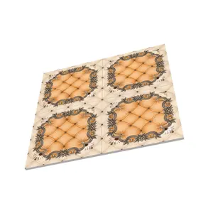 2024 Ceramic Floor Tiles for Glossy Surface Galicha Printing in Golden Color Carpet Look alike Tiles for Home Decor