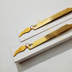 Pince à épiler japonaise GETUP BROSONS IMPEX de haute qualité, anti-magnétique, durable, avec pointe de 10 mm en diamant plaqué or à 90 degrés - Product Image 2