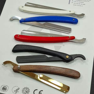 Rasoir droit turc en acier durable avec manche en bois, logo personnalisé, pour salon de coiffure - Product Image 6