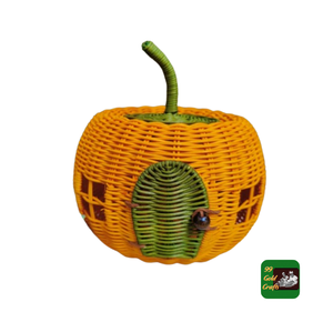 Regalo de Navidad ecológico para niños, cesta de calabaza de mimbre Montessori para dulces, soporte para decoración del hogar de Halloween - Product Image 1