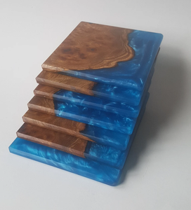 Posavasos para servir té de nuevo diseño, resina epoxi multifuncional y tapete de té de madera de acacia, vajilla de pago, utensilios de cocina para el hogar y la cocina - Product Image 5