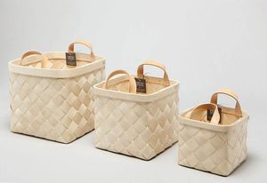 Panier de rangement en bambou chic et élégant Conception durable écologique pour la cuisine Utilisation du linge Fonctionnalité élégante artisanale - Product Image 5