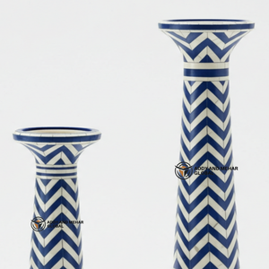 Fournisseur indien propose un bougeoir de Noël artisanal en nacre, motif chevron, durable, léger, décoration d'intérieur - Product Image 6