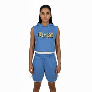 Ensemble de détente pour femmes en deux pièces, taille plus, surdimensionné, vintage, avec sweat à capuche et short, ensemble de sweat à capuche et short uni pour l'hiver - Product Image 1