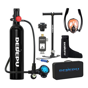 DEDEPU CE-geprüfte 1L Aluminium-Tauch ausrüstung Vollgesichts-Schnorchel maske Hochdruck pumpe Nachfüllen Lufttank Sauerstoff - Product Image 1