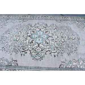 Alfombra Turca Vintage de 5.9x10.2 pies (180x310 cm), Alfombra Gris Ombré - Product Image 5