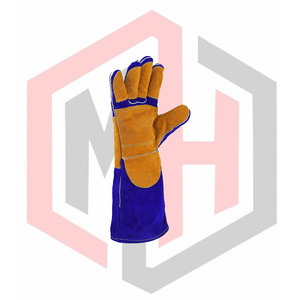 Gants de sécurité en cuir longs pour le soudage, flexibles, respirants, résistants aux déchirures, résistants à l'usure, isolants thermiques, antistatiques, sans silicone - Product Image 3