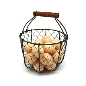 Handmade Iron Wire Mesh <b>Egg</b> <b>Basket</b> Customized Traditional Design Vintage Storage <b>Basket</b> - Product Image 5