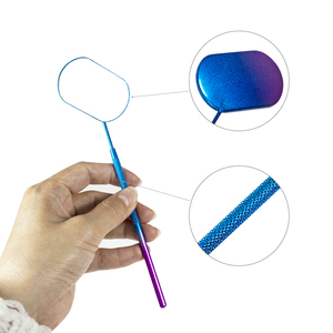 Extensions de cils à main en acier inoxydable, logo personnalisé, miroir de maquillage, accessoire pour extension de cils - Product Image 5