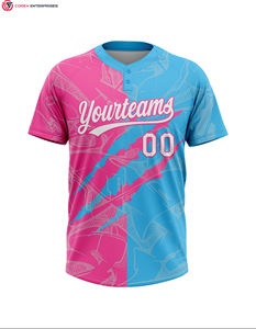 Camisetas de softball de dos botones Premium Ropa de béisbol y softbol Camisetas de béisbol de secado rápido para mujeres - Product Image 2