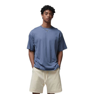 Venta al por mayor 100% algodón camiseta de gran tamaño liso en blanco camiseta unisex para hombres - Product Image 1