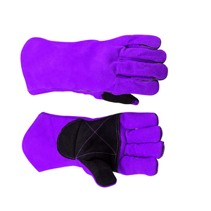 Vente en gros de gants de soudage ignifuges en cuir de vachette de grade A résistant à la chaleur sécurité protection des mains gants de travail de soudeur - Product Image 4