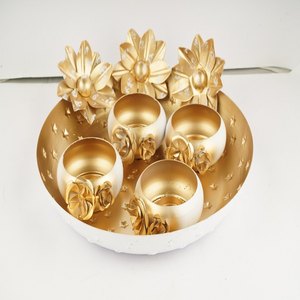 Conception tendance Diya pour Puja à la maison Base lourde Aarti Diya pour Pooja dans les temples Deepak pour Pooja Diwali Article cadeau Temple à la maison - Product Image 3