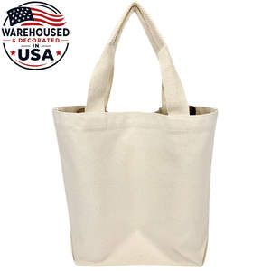 Sac fourre-tout en toile pour 2 bouteilles de vin, taille moyenne, avec poignée longue – Idéal pour cadeaux et voyages - Product Image 1