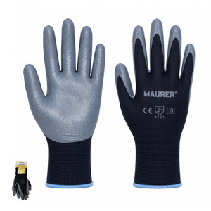 Guanto da Lavoro in Poliestere con Rivestimento in Nitrile - Taglia 10" - Product Image 1
