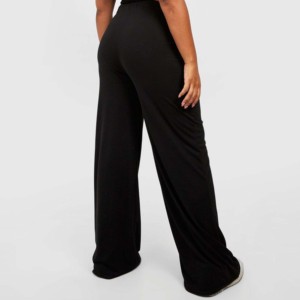 Gran oferta, pantalones de chándal transpirables de algodón informales de talla grande para mujer, pantalones de pierna ancha con tela de Spandex, pantalones Cargo para niñas - Product Image 3