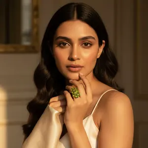 Anillo de Peridoto con Baño de Oro de 14K para Mujer, Joyería con Piedras Preciosas Engastadas en Vermeil Amarillo y Base de Platino - Product Image 3