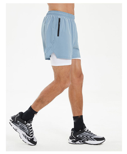 Pantalones Cortos de Poliéster para Entrenamiento, Shorts Deportivos de Secado Rápido con Cremallera, Bolsillo Lateral, Sólido, Ecológico, Gimnasio, Baloncesto, Hombre - Product Image 2