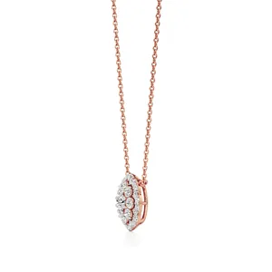 สร้อยคอจี้เพชรกลีบดอกไม้สุดงดงาม - Product Image 3