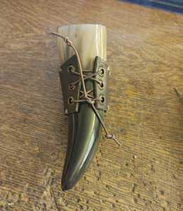 Alta demanda Comida Segura Ágata genuina Beber Cuerno Vikingo Beber Cuerno con cuero - Product Image 4