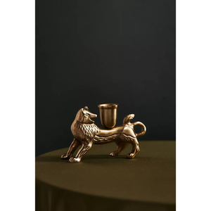 Soporte de vela de centro de mesa de diseño clásico Soporte de vela de elefante de metal dorado de calidad superior Soporte de vela a precio asequible - Product Image 6