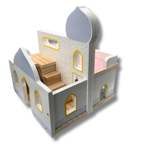 Juego de mezquita para niños Juguete educativo islámico de madera Masjid Playhouse - Product Image 1