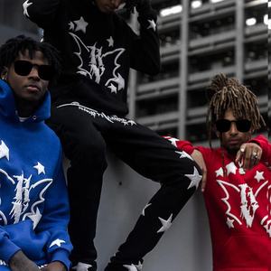 ชุดวอร์มกางเกงมีฮู้ดสำหรับผู้ชายกางเกงวอร์มไม่มีช่องว่างพิมพ์ลายโลโก้ Custom2025ใหม่ - Product Image 3