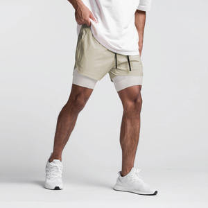LOGO personnalisé 2 en 1 été respirant doublure sport entraînement Gym hommes Shorts livraison DDP - Product Image 6