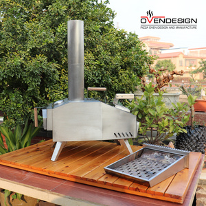 Italiano 13 polegadas comercial ao ar livre madeira-Fired Pizza Forno 500 graus de aço inoxidável único para uso do hotel - Product Image 3