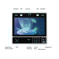 Dispositivo de Control de Acceso con Reconocimiento Facial de 11.6 Pulgadas, Escáner Biométrico de Huellas Dactilares con IA y Lector de Tarjetas RFID, Máquina de Control de Asistencia
