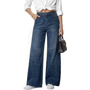 Premium <b>Women</b> Mid Waist Regular Fit Casual Winter Baggy <b>Jeans</b> 100% Cotton Custom Colors & Sizes - Product Image 6