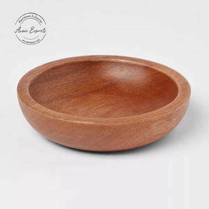 Tazón de Madera Maciza Hecho a Mano con Acabado Natural Liso, Diseño Duradero, Perfecto para Servir Aperitivos, Frutas y Decoración de Mesa - Product Image 1