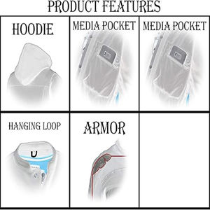 Sweats à capuche de moto les plus vendus-Sweat à capuche de moto Protection doublée en polaire au Pakistan de haute qualité - Product Image 5