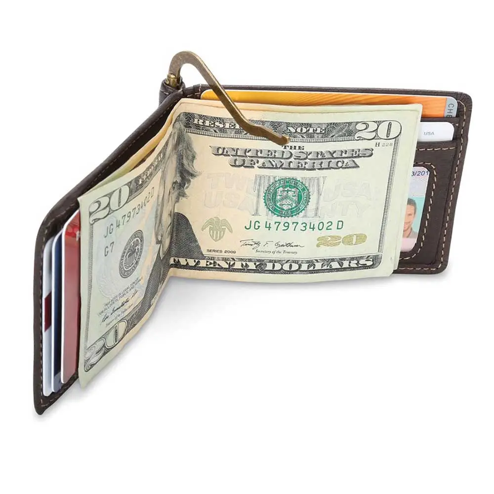 leather money clip NEW Wallet Slim RFID Wallets With Money Clip Blocking Credit Card Holder genuine leather smart wallet