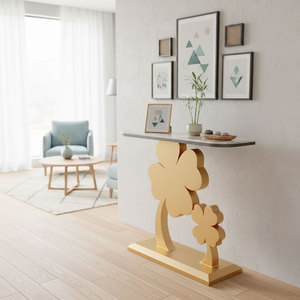 Contemporary <b>Marble</b> <b>Console</b> <b>Table</b> 120x30x85cm with Iron Legs for Living Room Hotel Bedroom-DOULUCK CST070 - Product Image 5